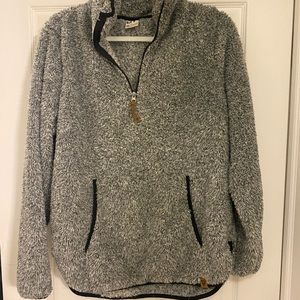 Half zip gray fleece, never worn, excellent condition. Life Integrity Earth
